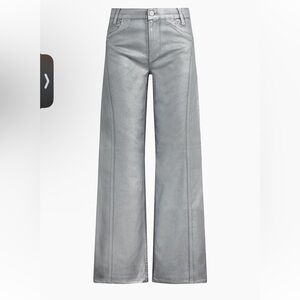 Hudson Lexi Metallic High-Rise Stretch Wide-Leg Jeans